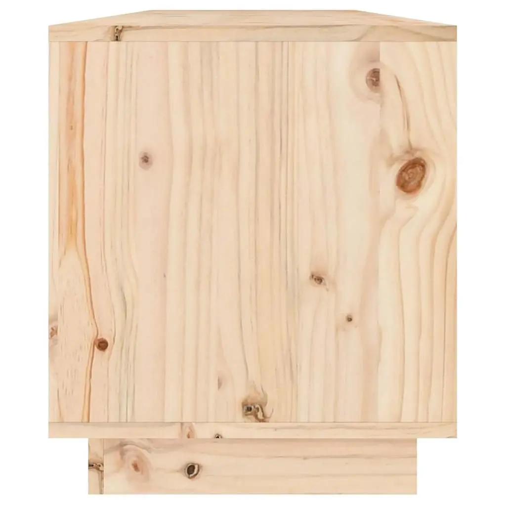 TV Cabinet Storage Unit 110.5x34x40 cm Solid Pine Wood with Drawers Brown