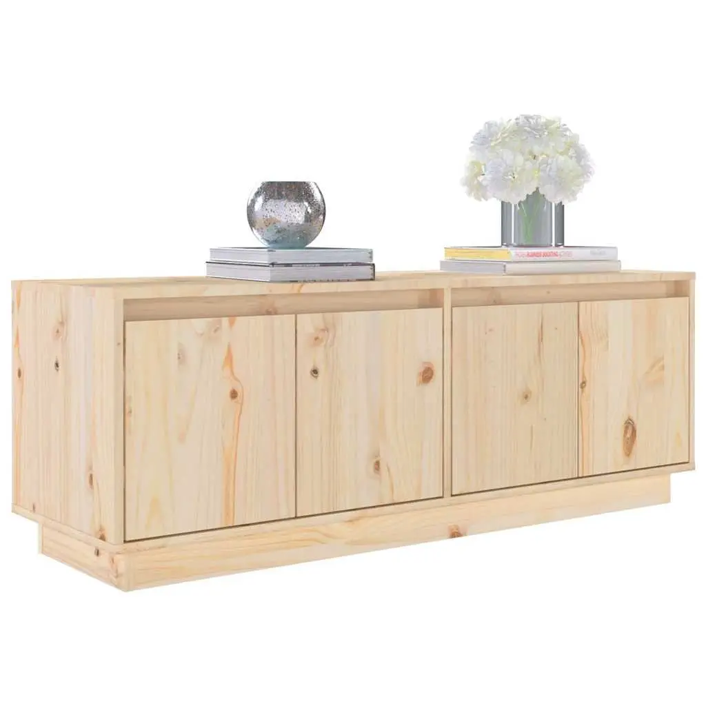 Solid Wood TV Cabinet with Ample Storage 110x34x40 cm