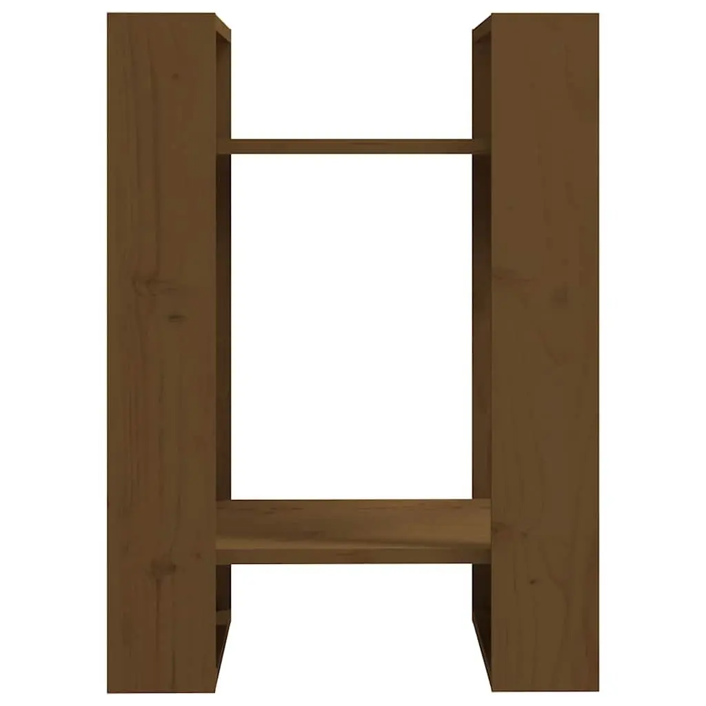 Solid Wood Pine Book Cabinet Room Divider Honey Brown 41x35x57cm Storage Shelf