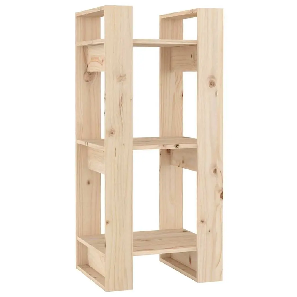 Solid Wood Pine Book Cabinet Room Divider 41x35x91cm Brown Bookshelf Storage