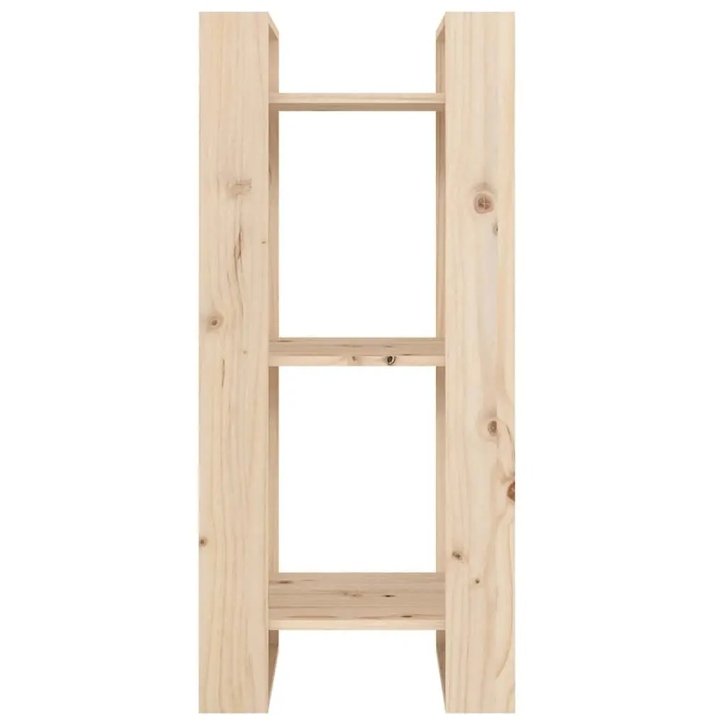 Solid Wood Pine Book Cabinet Room Divider 41x35x91cm Brown Bookshelf Storage