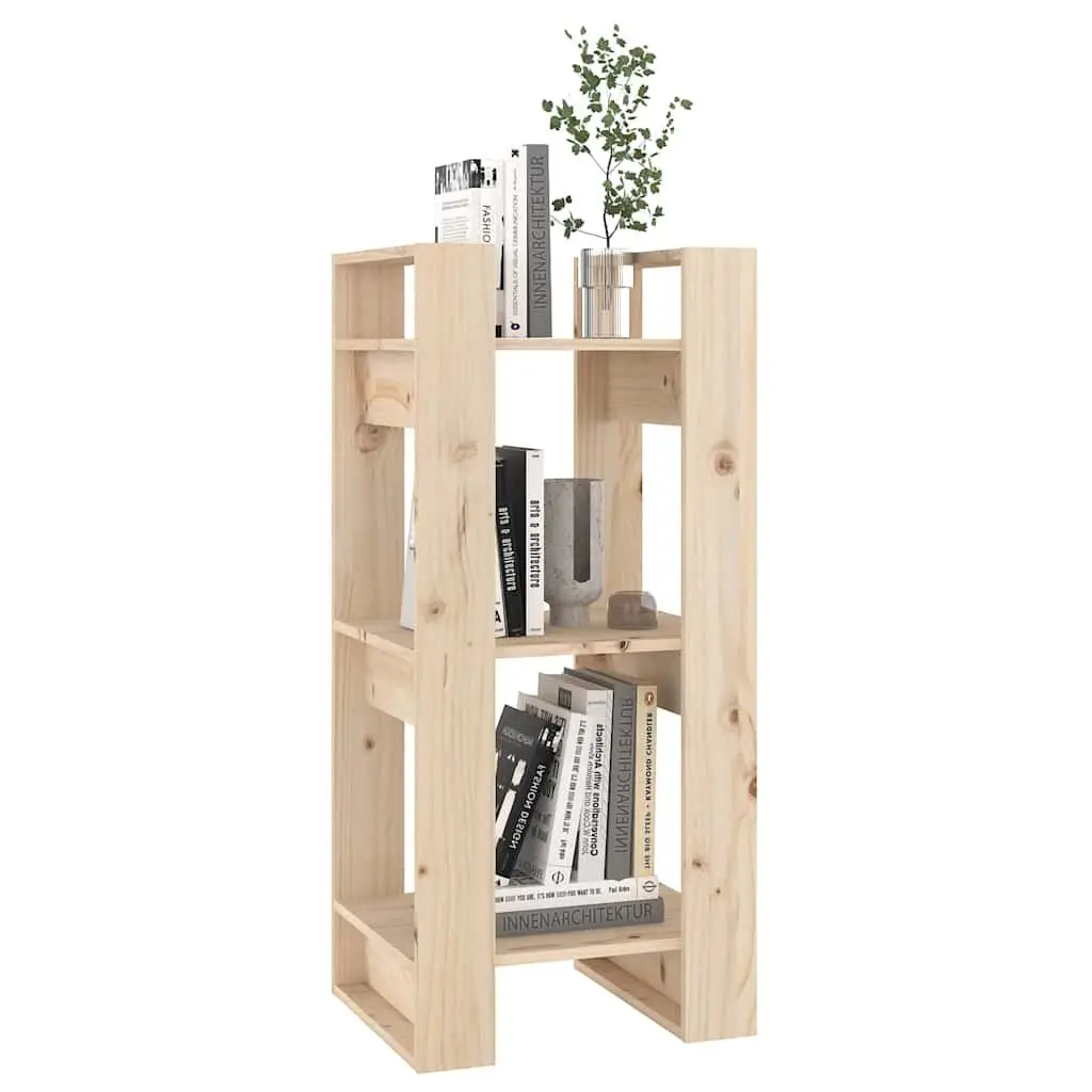 Solid Wood Pine Book Cabinet Room Divider 41x35x91cm Brown Bookshelf Storage