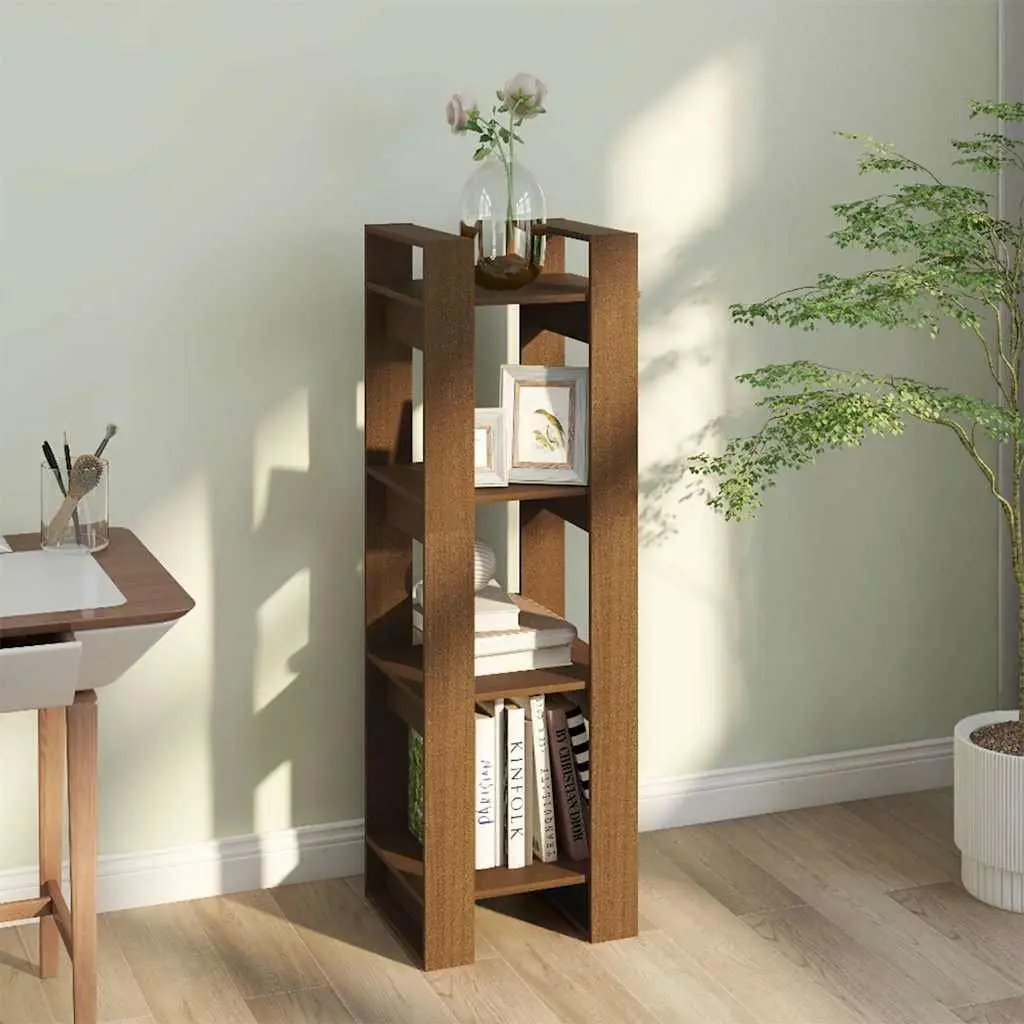 Solid Wood Book Cabinet Room Divider 41x35x125 cm
