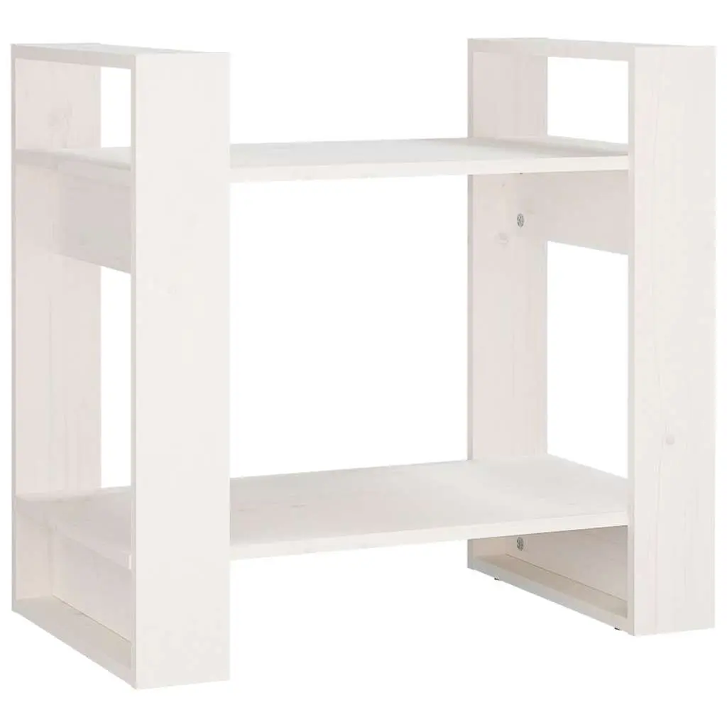 White Wooden Book Cabinet with Ample Storage