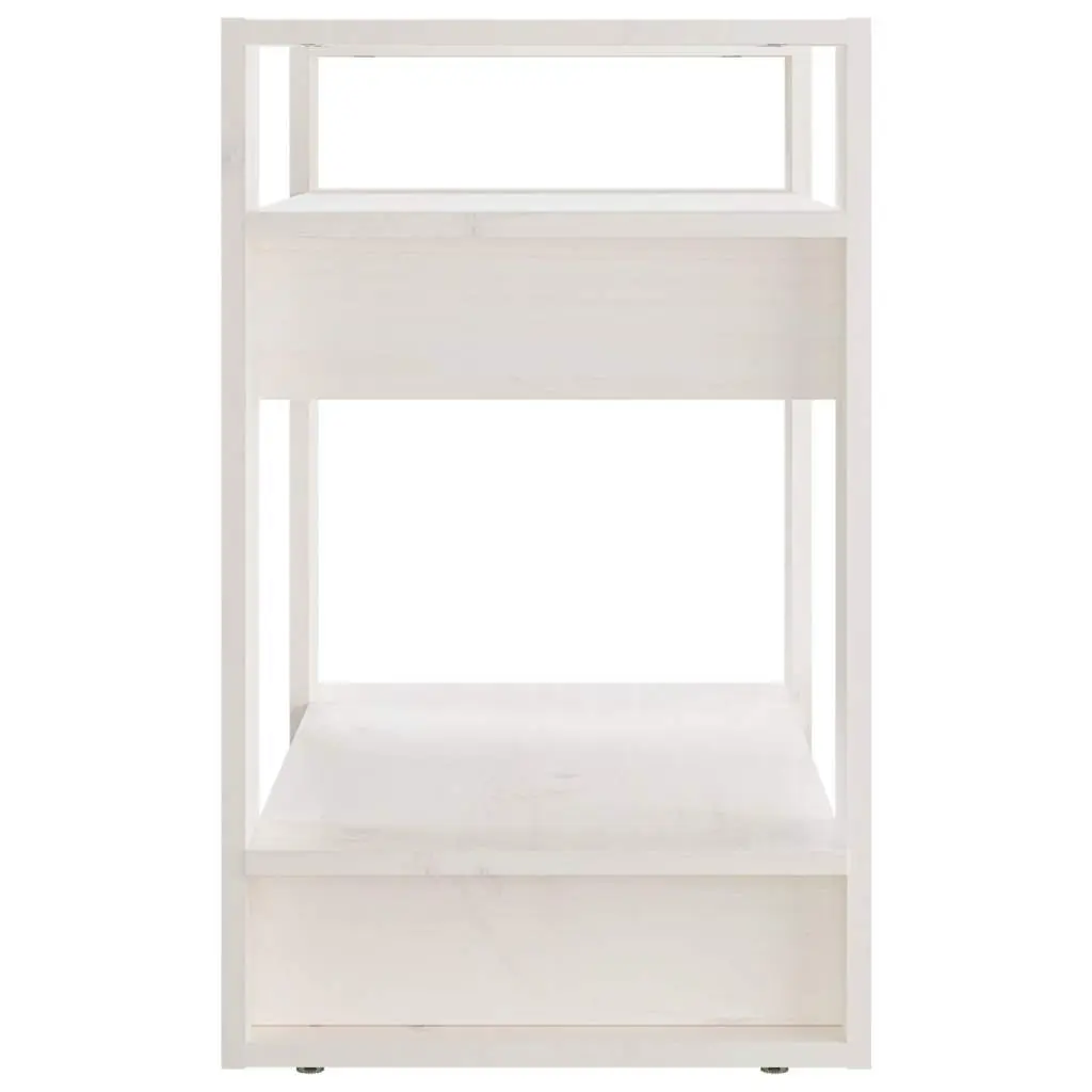 White Wooden Book Cabinet with Ample Storage