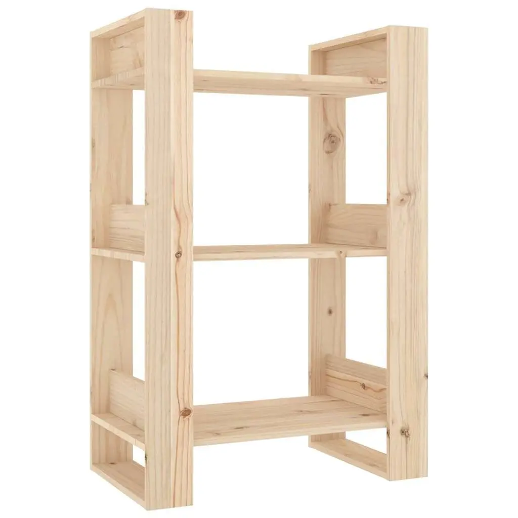 Solid Wood Book Cabinet Room Divider 60x35x91cm Brown Shelving Storage