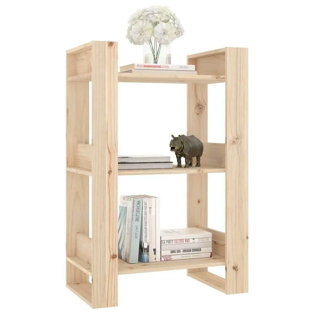 Solid Wood Book Cabinet Room Divider 60x35x91cm Brown Shelving Storage