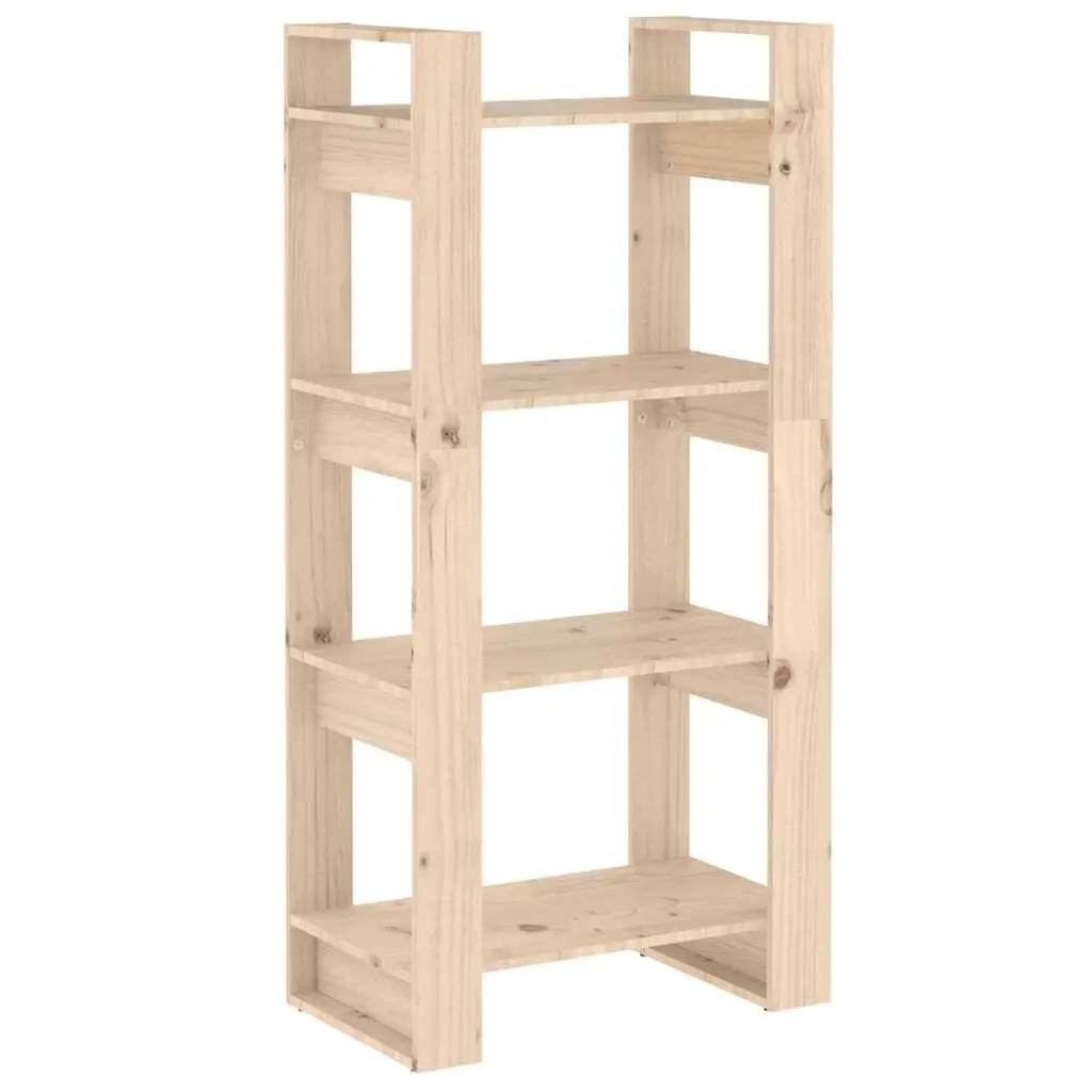 Solid Wood Book Cabinet 60x35x125cm, Brown