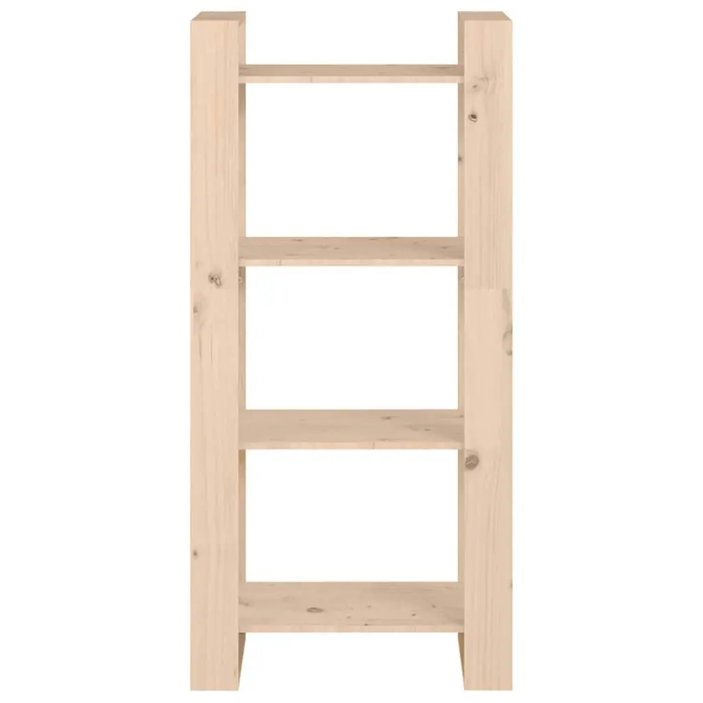 Solid Wood Book Cabinet 60x35x125cm, Brown