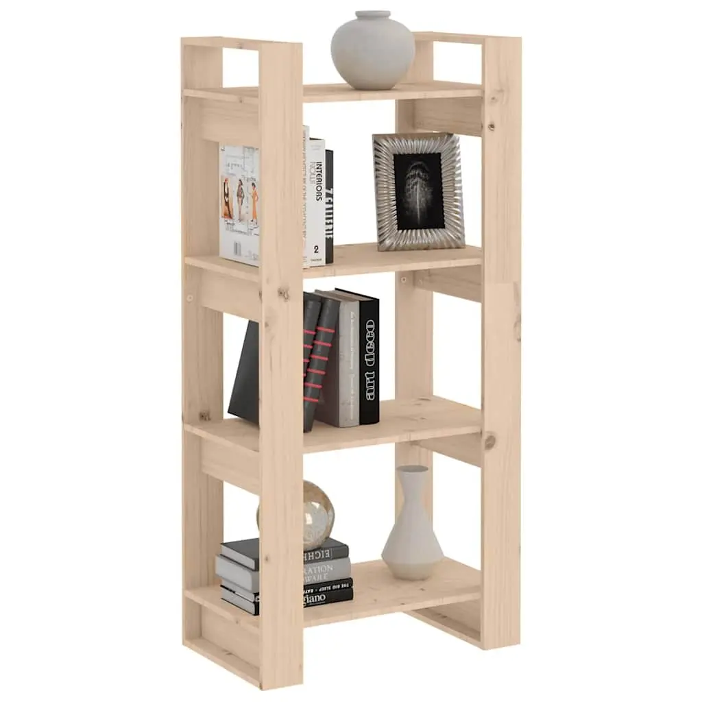 Solid Wood Book Cabinet 60x35x125cm, Brown