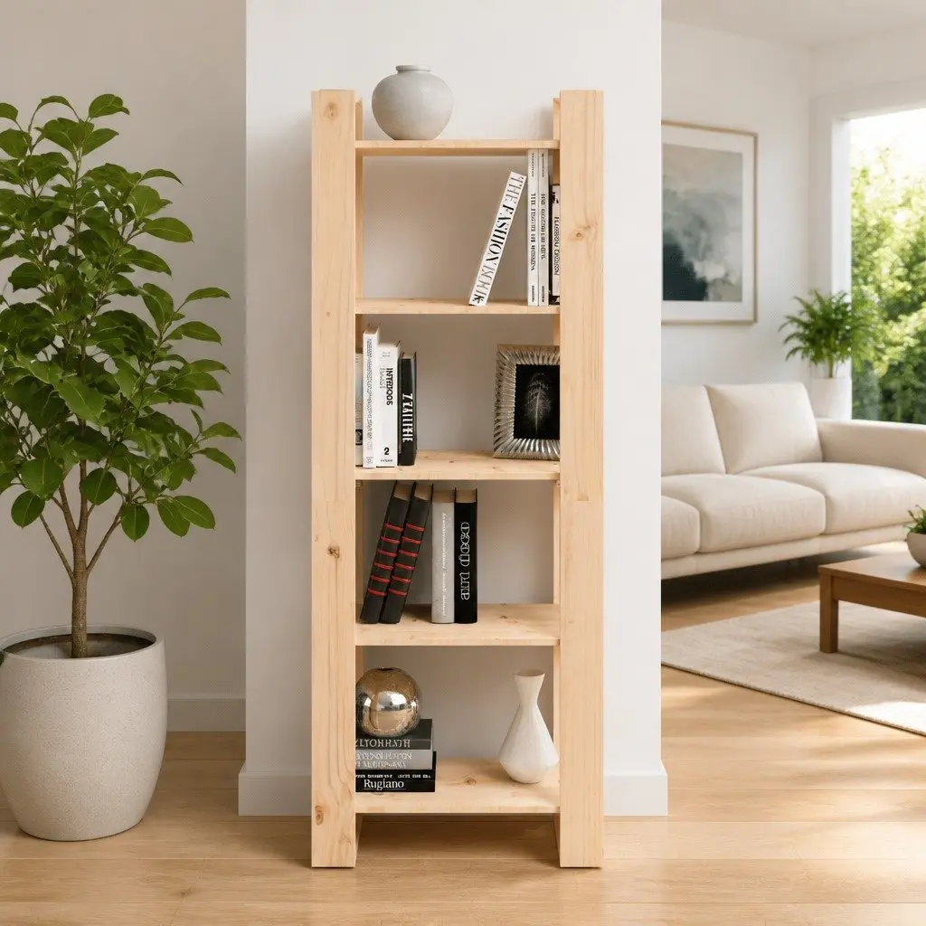 Solid Wood Book Cabinet Room Divider 60x35x160cm Brown