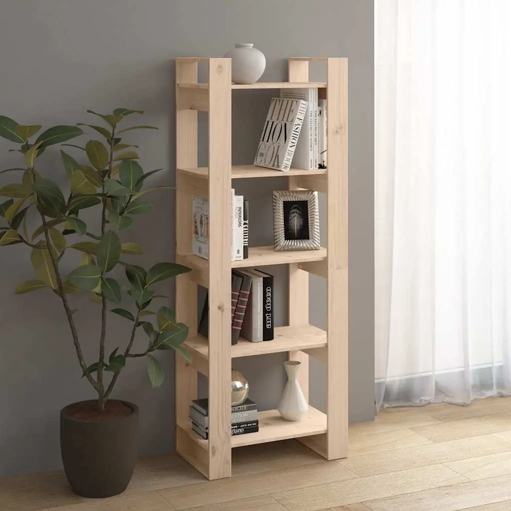 Solid Wood Book Cabinet Room Divider 60x35x160cm Brown
