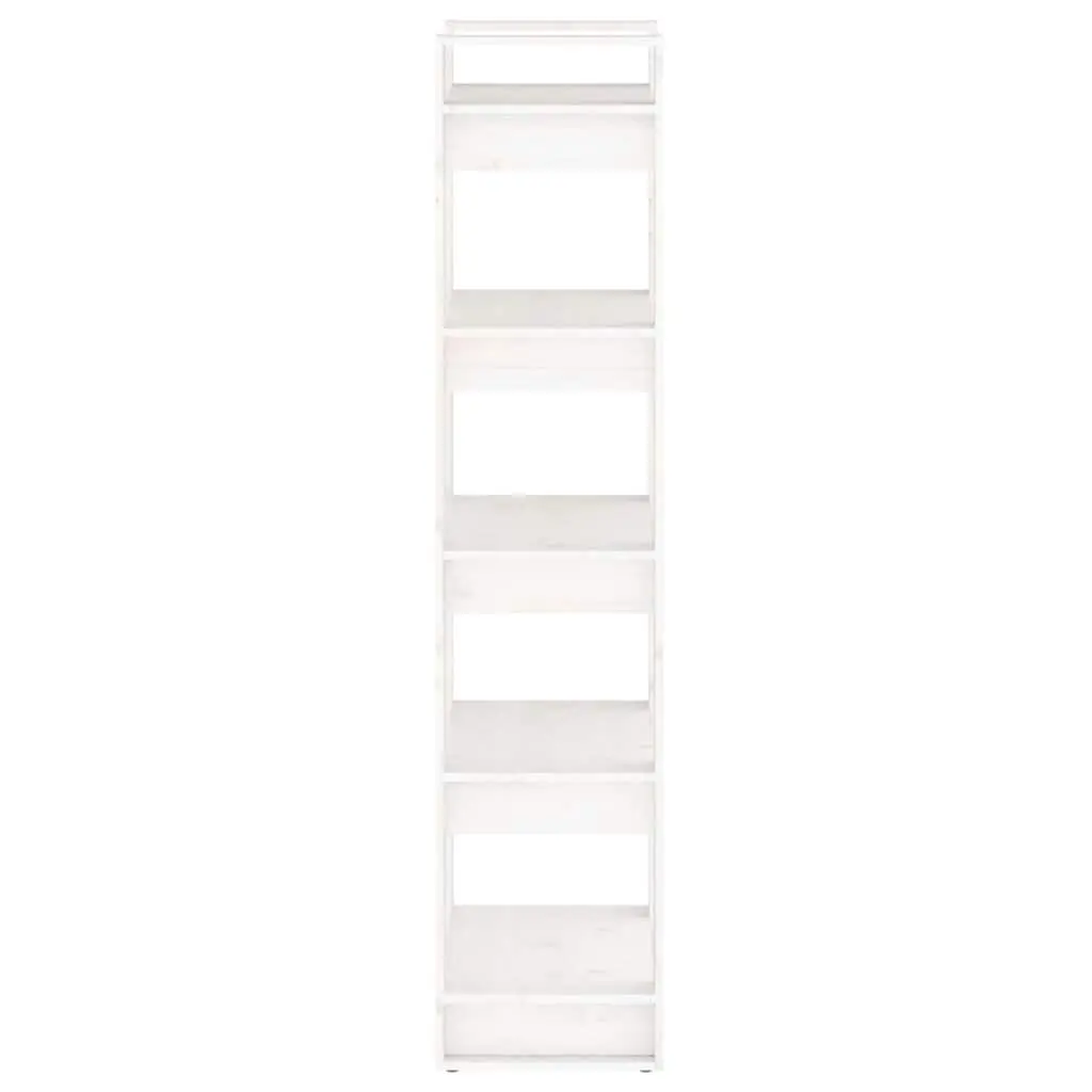 Book Cabinet Room Divider 60x35x160 cm White Solid Pine Wood Storage Shelf