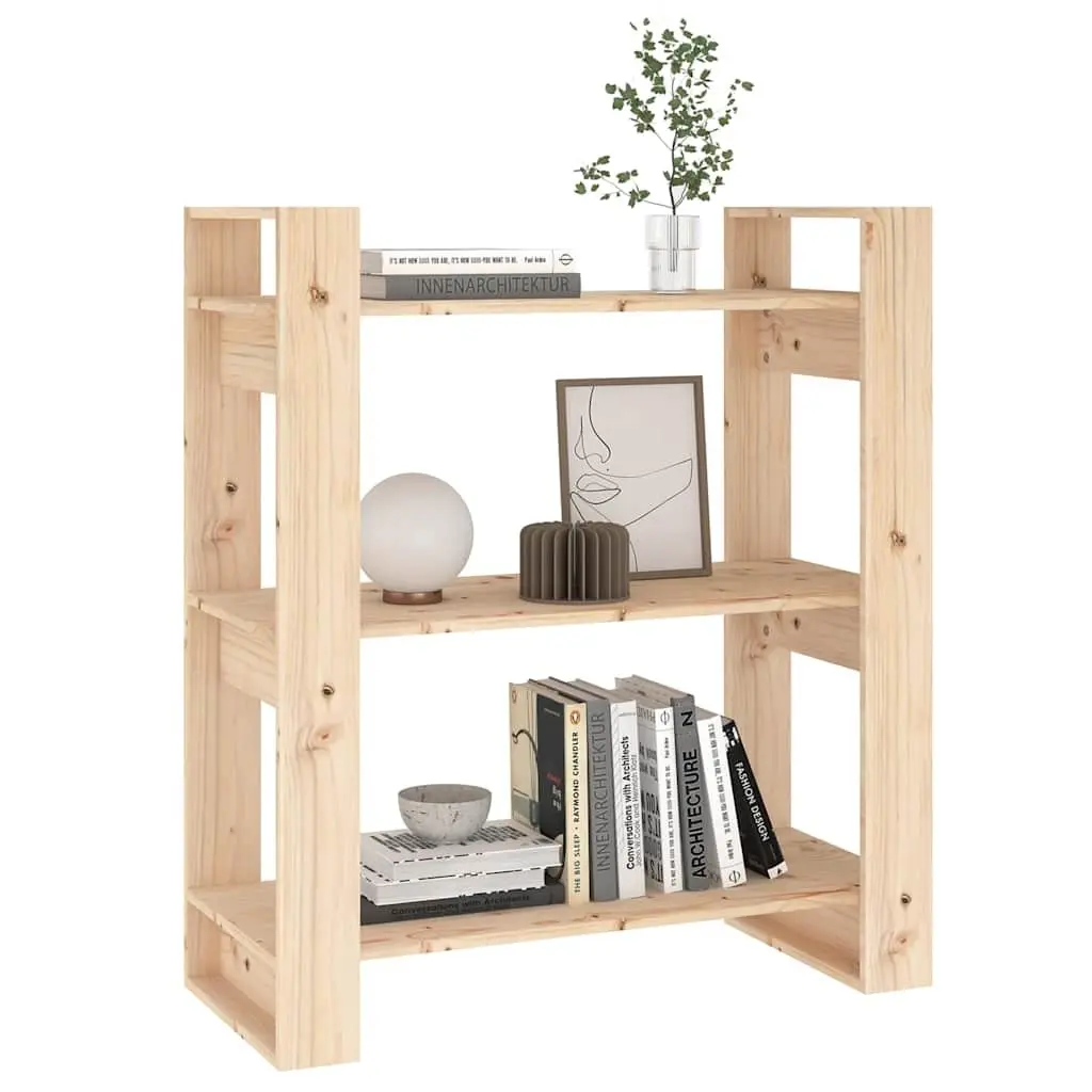 Solid Wood Book Cabinet Room Divider 80x35x91cm Brown