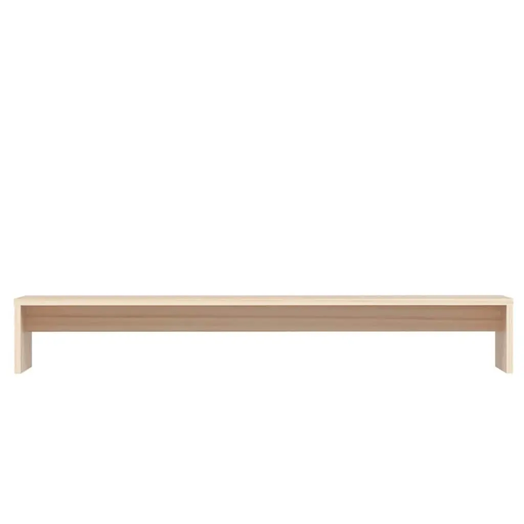 Solid Wood Monitor Stand Desktop Riser 100x27x15cm Brown