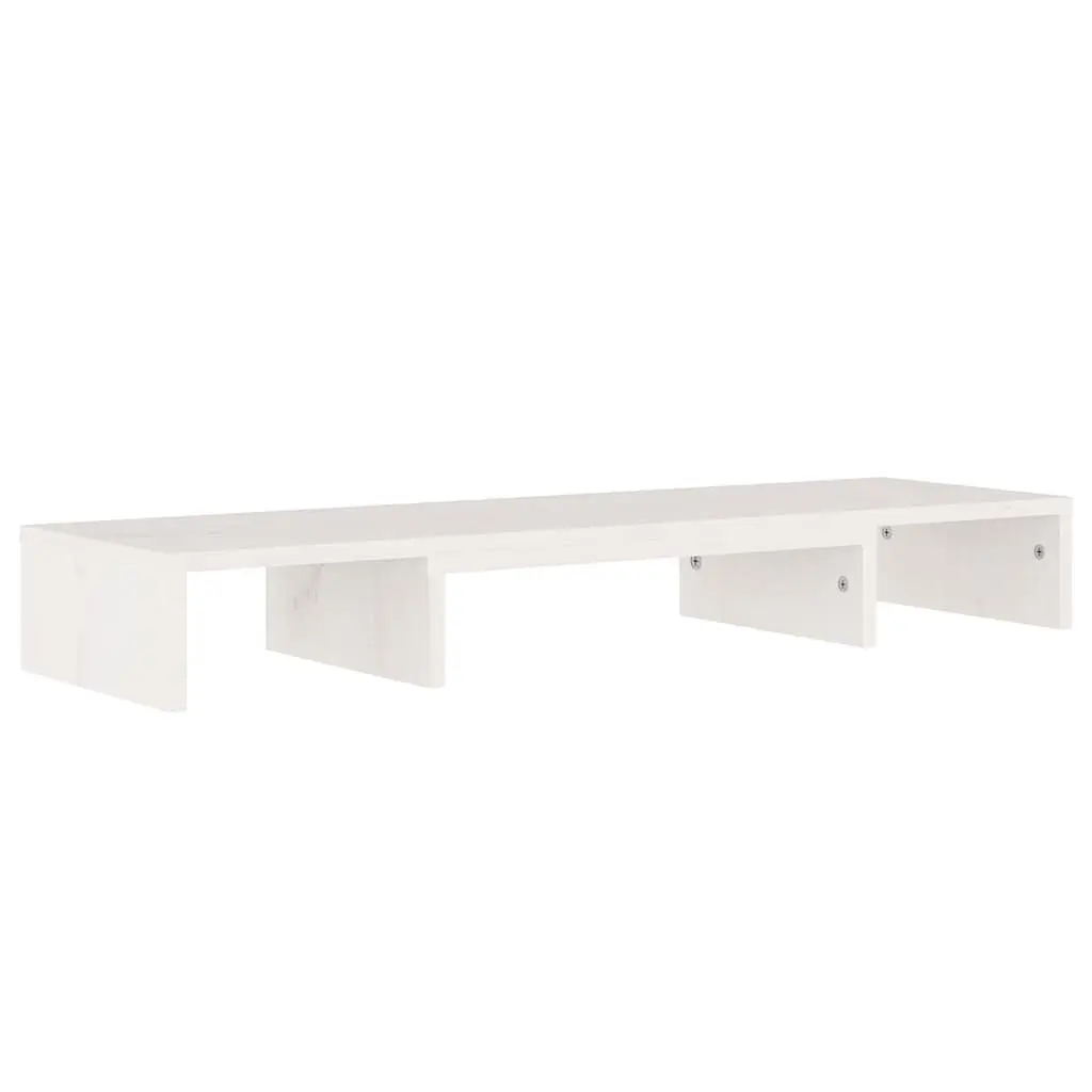 Solid Pine Monitor Stand for Comfort and Storage