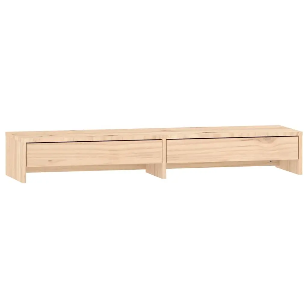 Monitor Stand Riser 100x27x15cm Solid Pine Wood Computer Desktop Keyboard