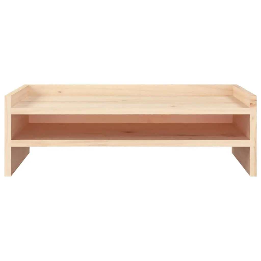 Monitor Stand Solid Wood Pine Keyboard Storage Riser 50x24x16cm Brown