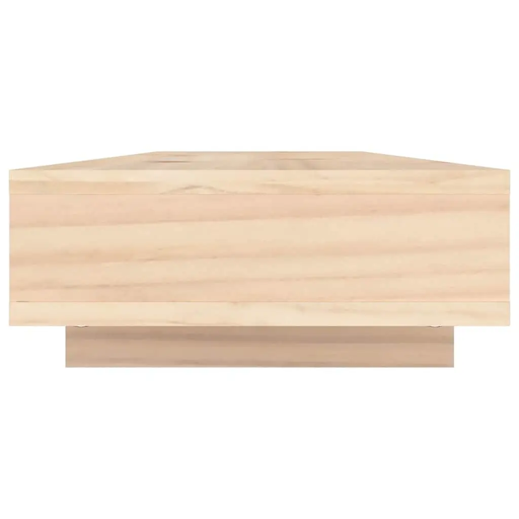 Monitor Stand Ergonomic 100x27x14cm Solid Wood Pine Brown Desk Organiser