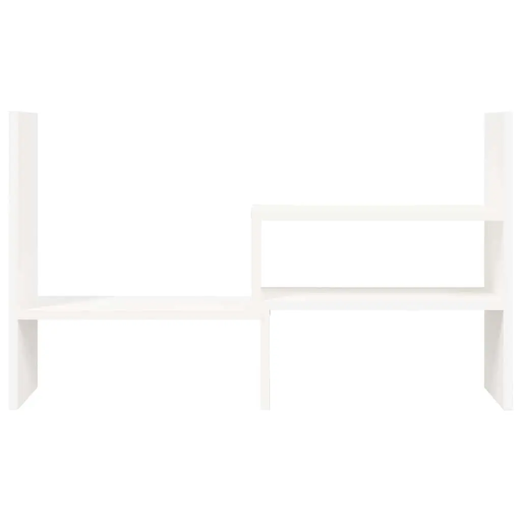 Monitor Stand Adjustable Solid Wood Pine White 39 to 72 cm