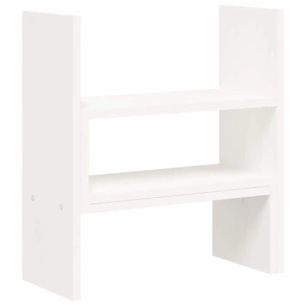 Monitor Stand Adjustable Solid Wood Pine White 39 to 72 cm