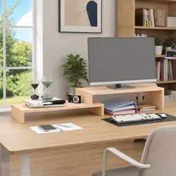 Reliable Wooden Monitor Stand for Ergonomic Support