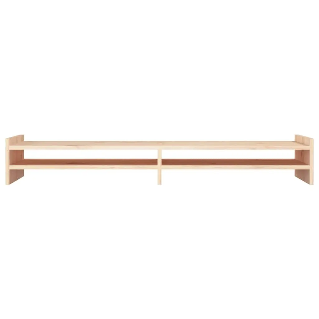 Monitor Stand Solid Pine Wood Riser 100x27x15cm Brown