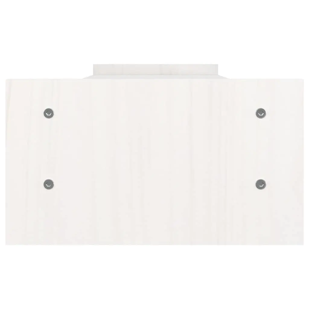 Monitor Stand White Solid Wood Pine Computer Riser 100x27x15 cm