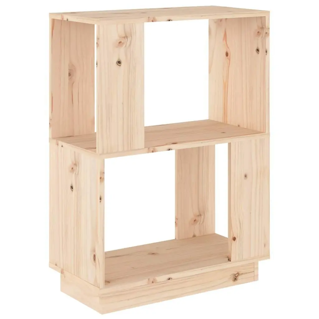 Wooden Bookshelf Storage Organizer Room Divider 51W x 25D x 70H cm Brown Pine