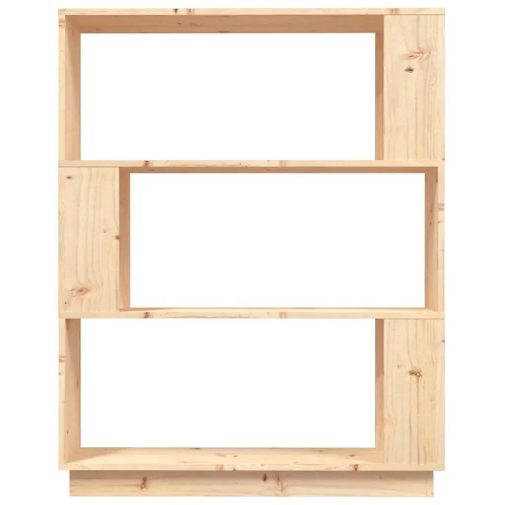 Book Cabinet Room Divider Storage 80x25x101cm Solid Pine Wood Brown