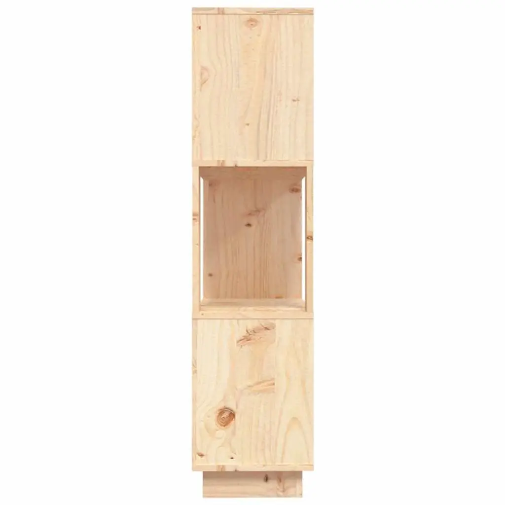 Book Cabinet Room Divider Storage 80x25x101cm Solid Pine Wood Brown