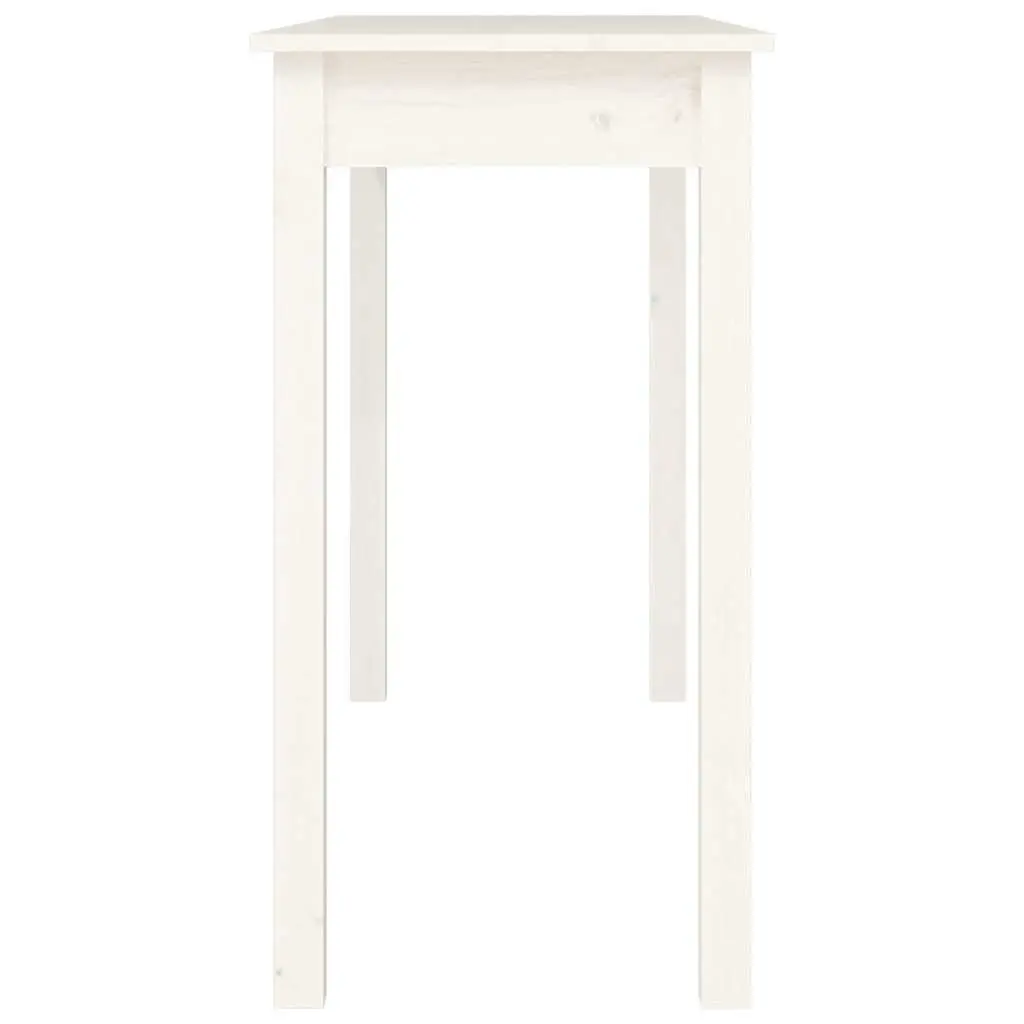 Console Table White 110x40x75 cm Wooden Accent Display Furniture