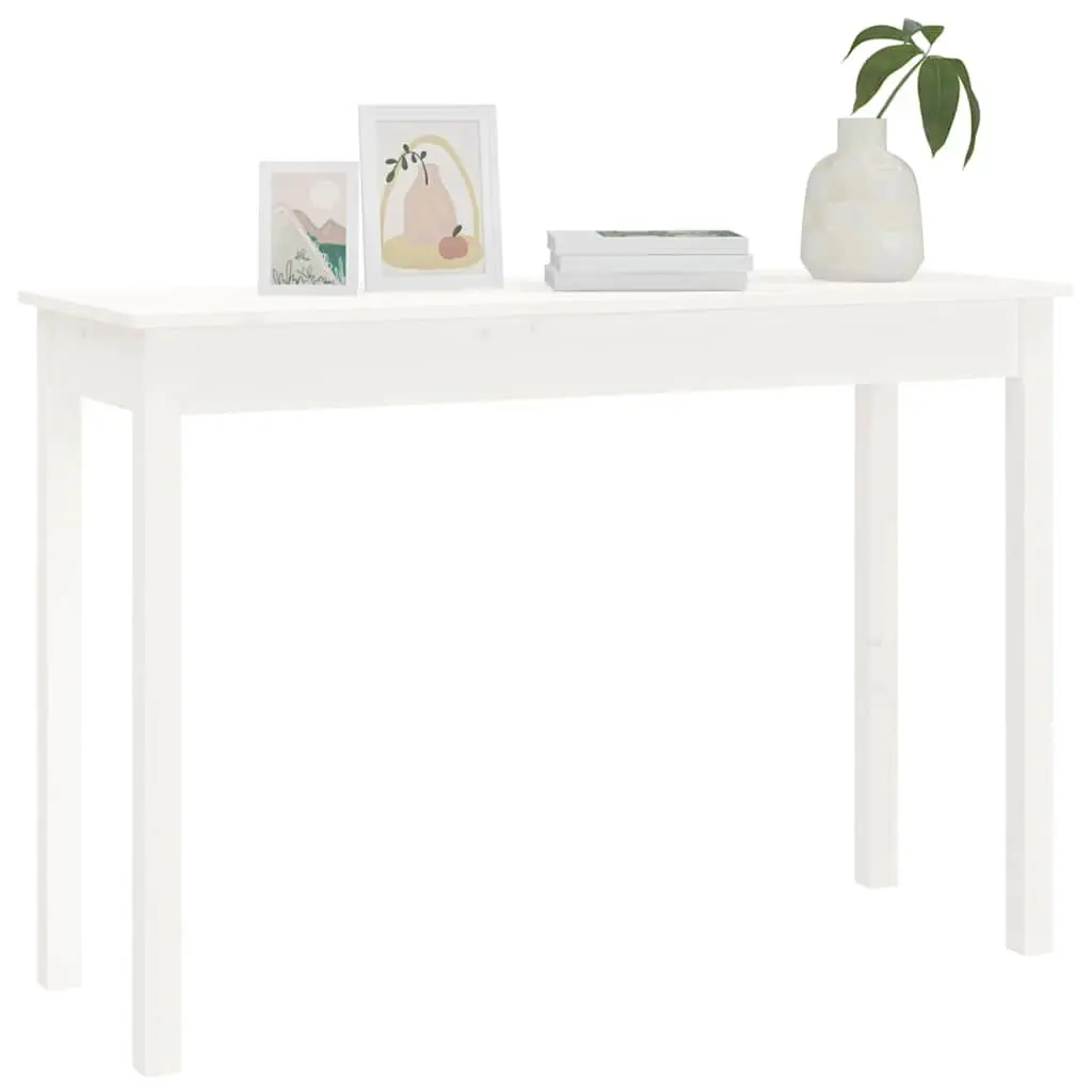 Console Table White 110x40x75 cm Wooden Accent Display Furniture