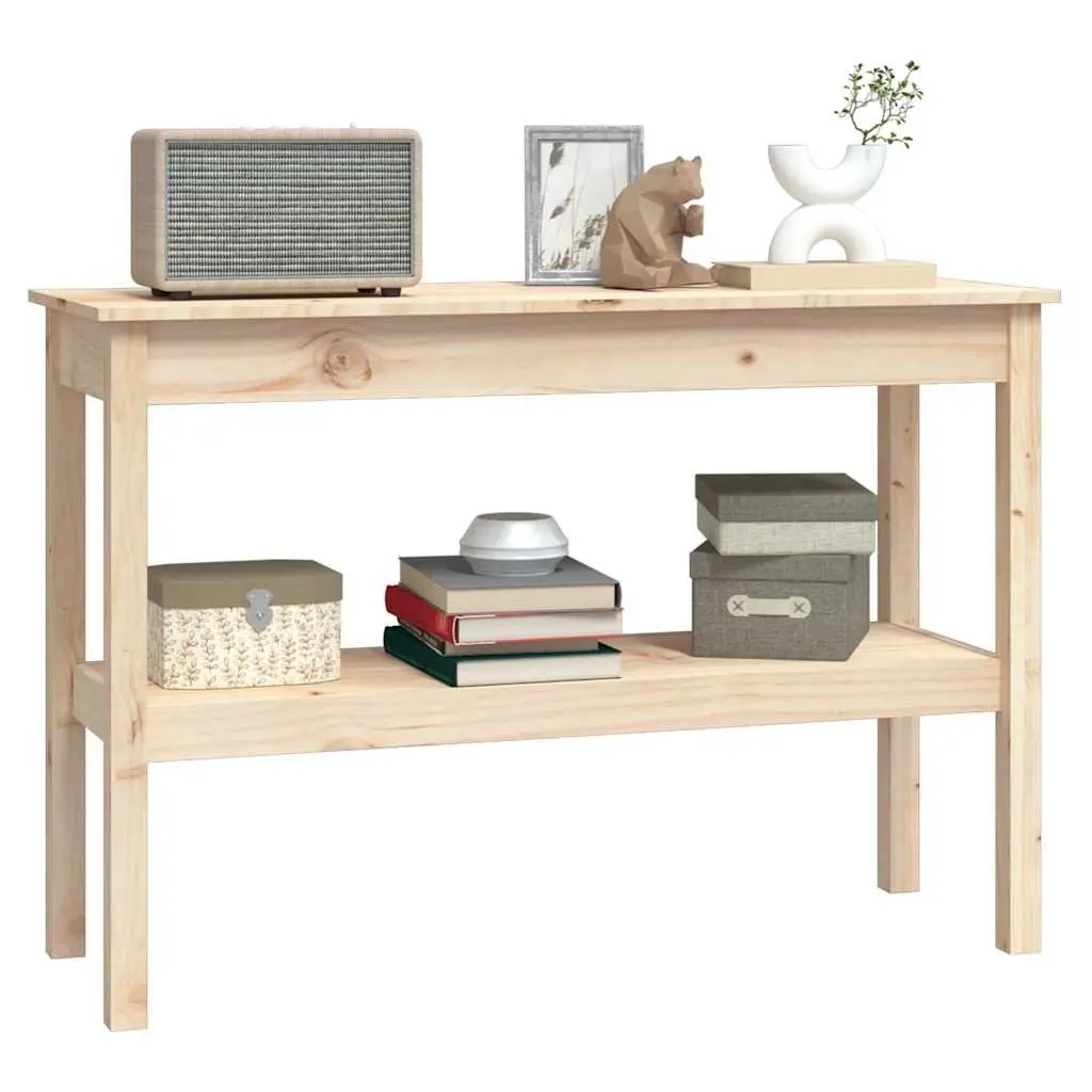 Console Table 110x40x75 cm Solid Pine Wood Hall Accent Furniture Storage Shelf