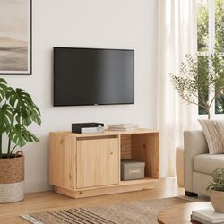 Value Solid Wood TV Cabinet 74x35x44 cm for Living Room