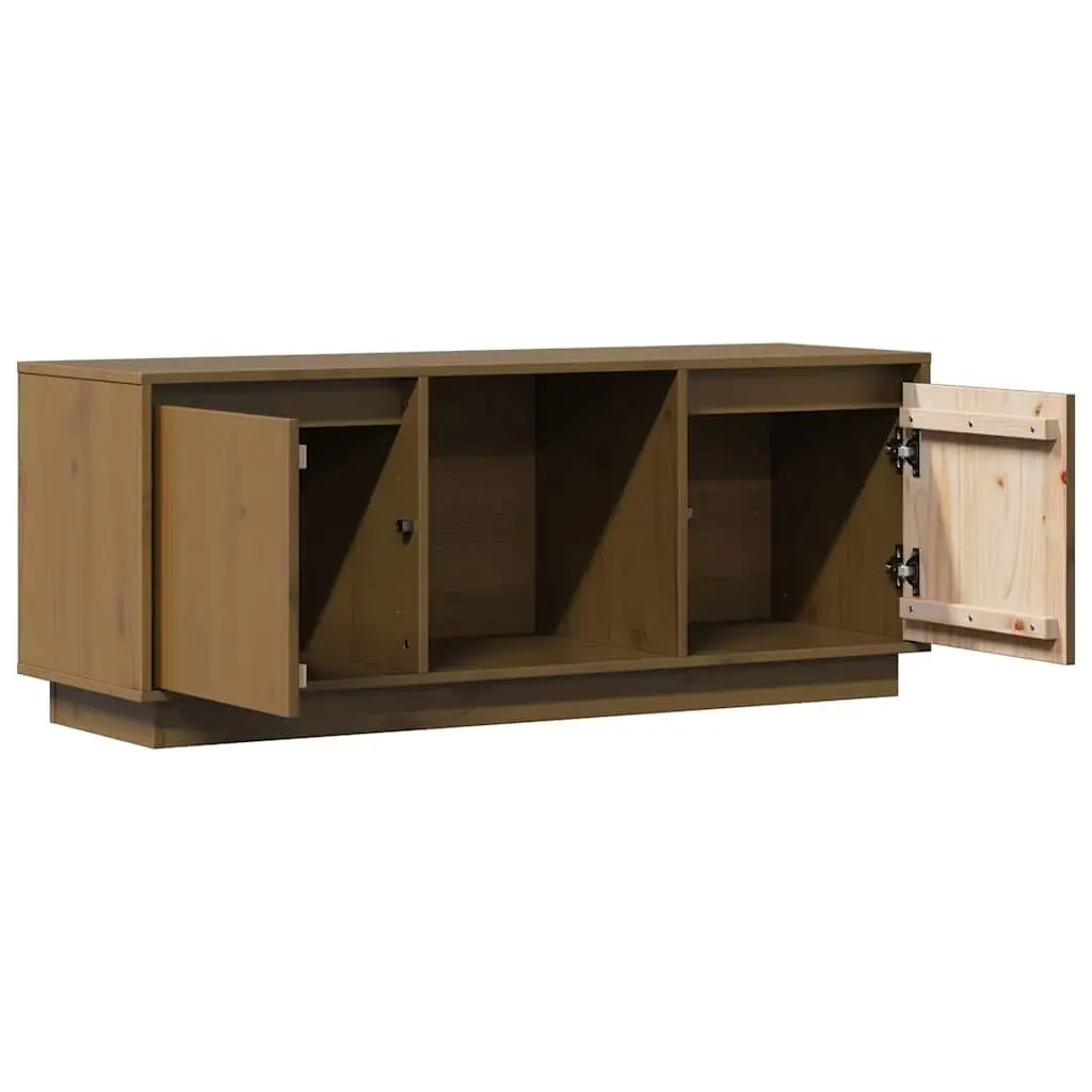 Solid Pine Wood TV Cabinet for Media Needs