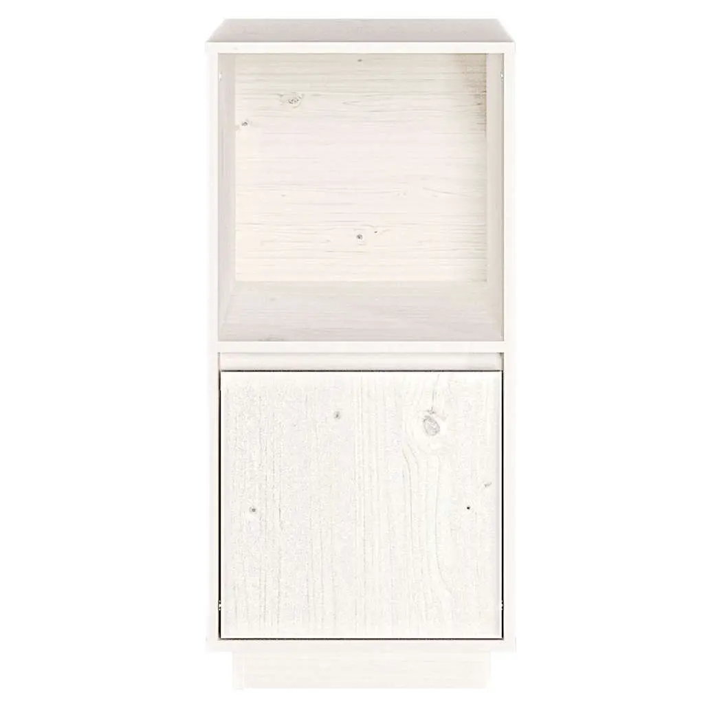 Sideboard Cabinet Storage Buffet Solid Pine Wood Modern Style 38 x 35 x 80 cm White