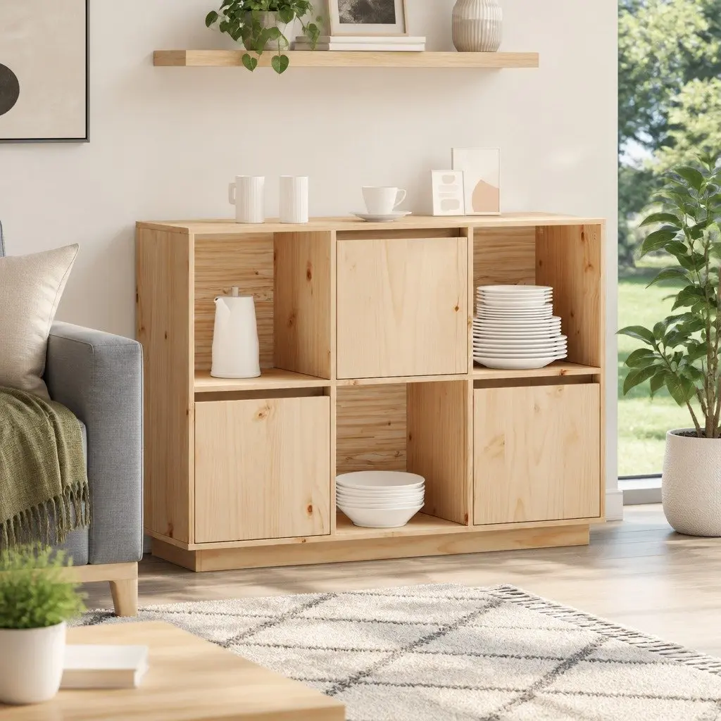 Solid Pine Sideboard with Ample Storage Space