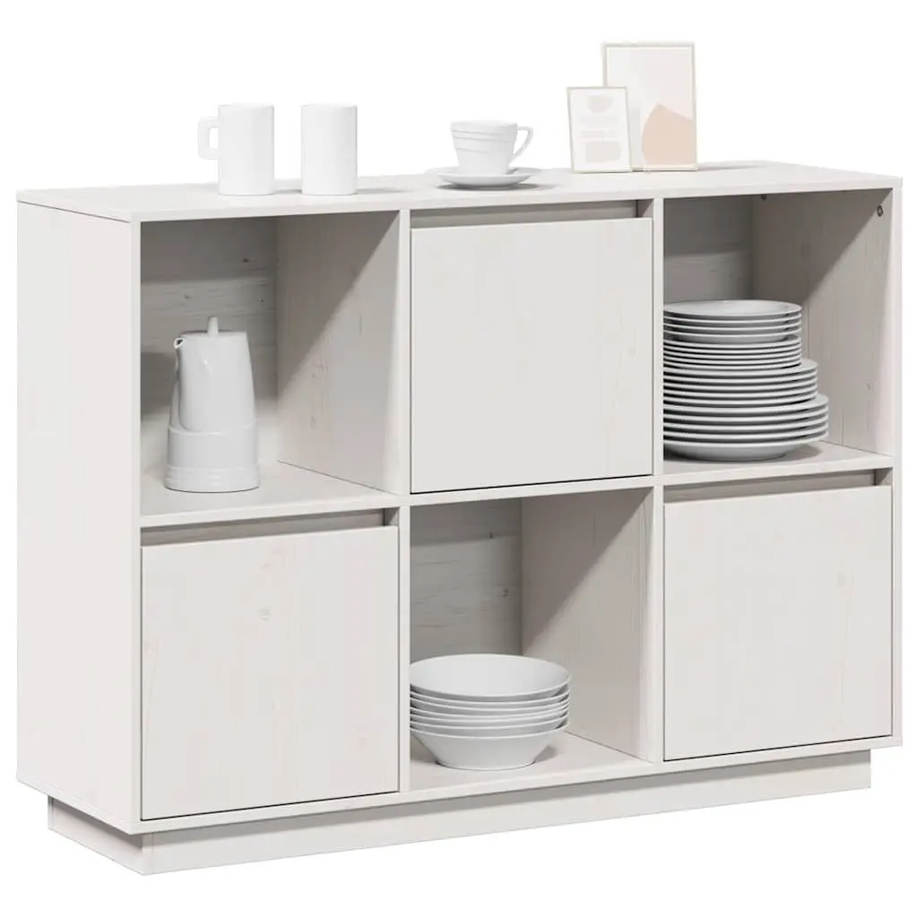 White Sideboard in Solid Pine Wood
