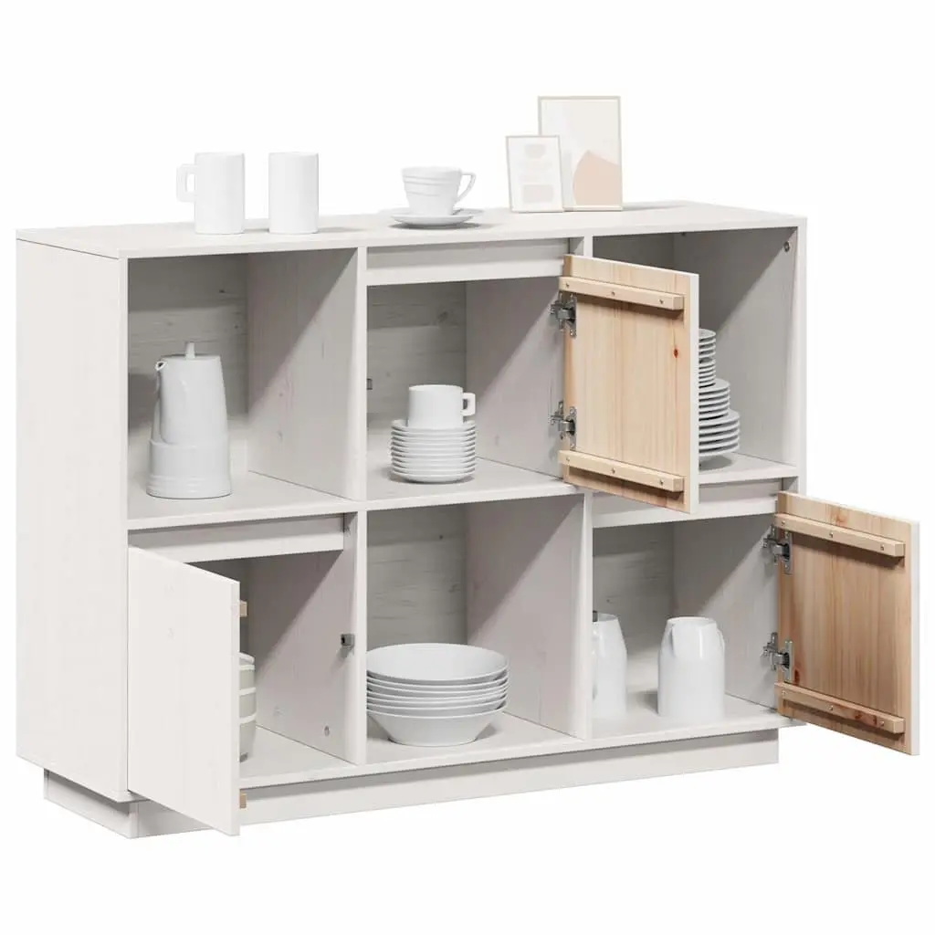 White Sideboard in Solid Pine Wood