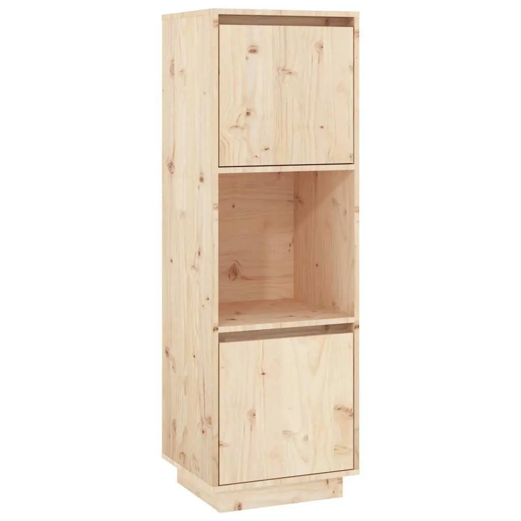 Solid Pine Highboard Cabinet for Organizing 38x35x117cm