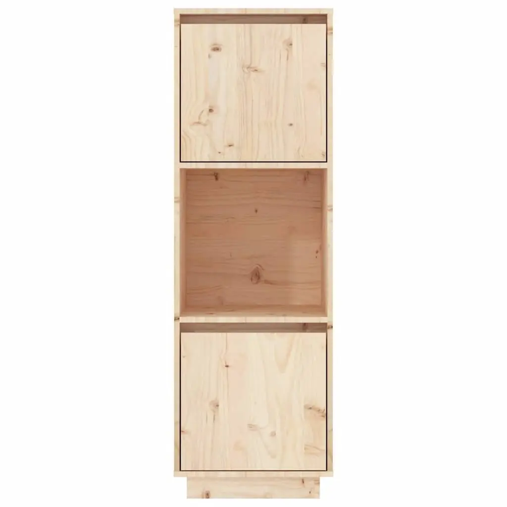 Solid Pine Highboard Cabinet for Organizing 38x35x117cm