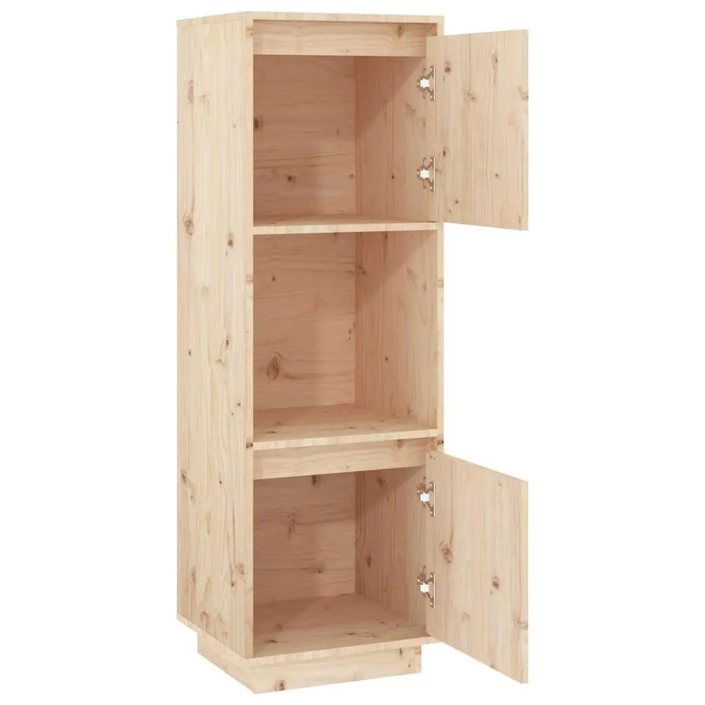 Solid Pine Highboard Cabinet for Organizing 38x35x117cm