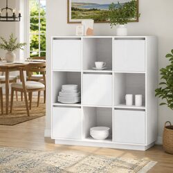 Warm and Functional White Highboard Cabinet for Your Home
