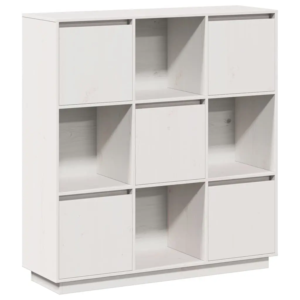 Highboard Cabinet Storage 5-Door 1105x350x1170mm White Solid Pine Wood