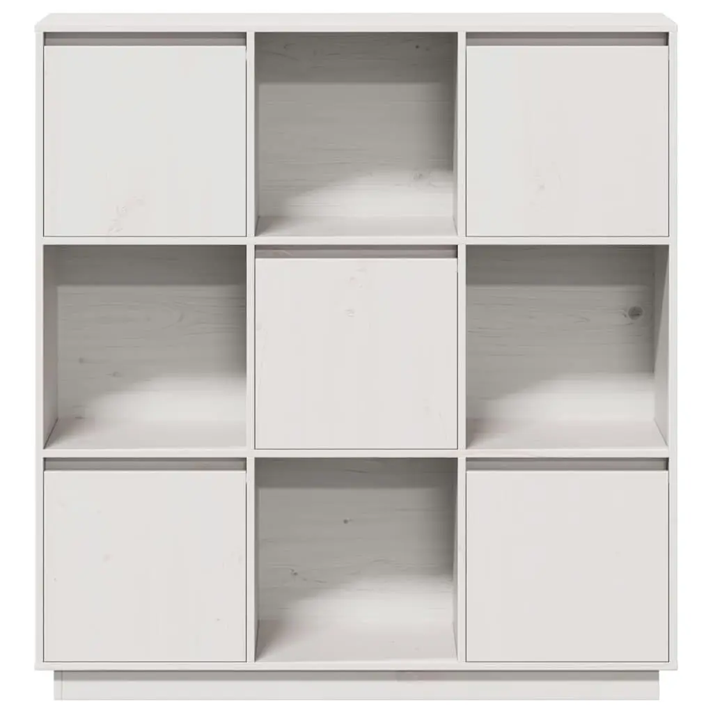 Highboard Cabinet Storage 5-Door 1105x350x1170mm White Solid Pine Wood