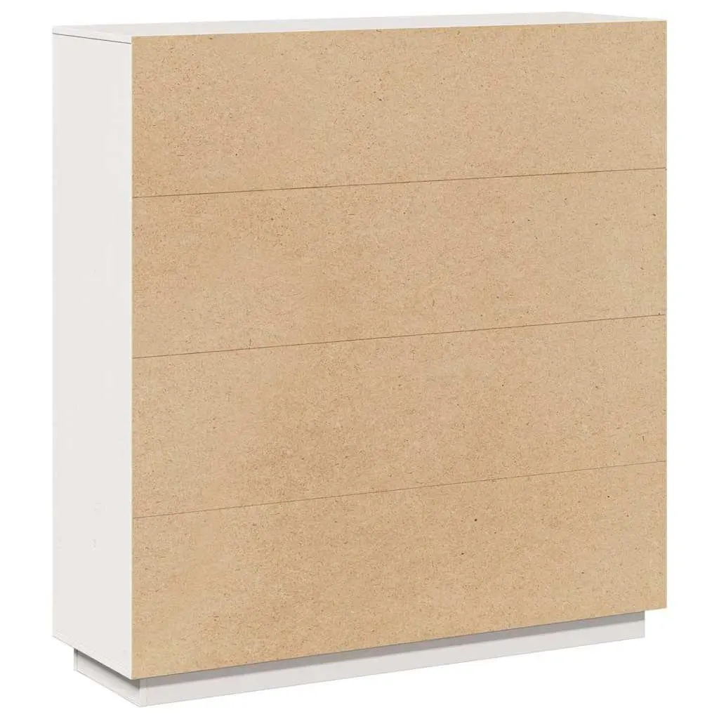 Highboard Cabinet Storage 5-Door 1105x350x1170mm White Solid Pine Wood