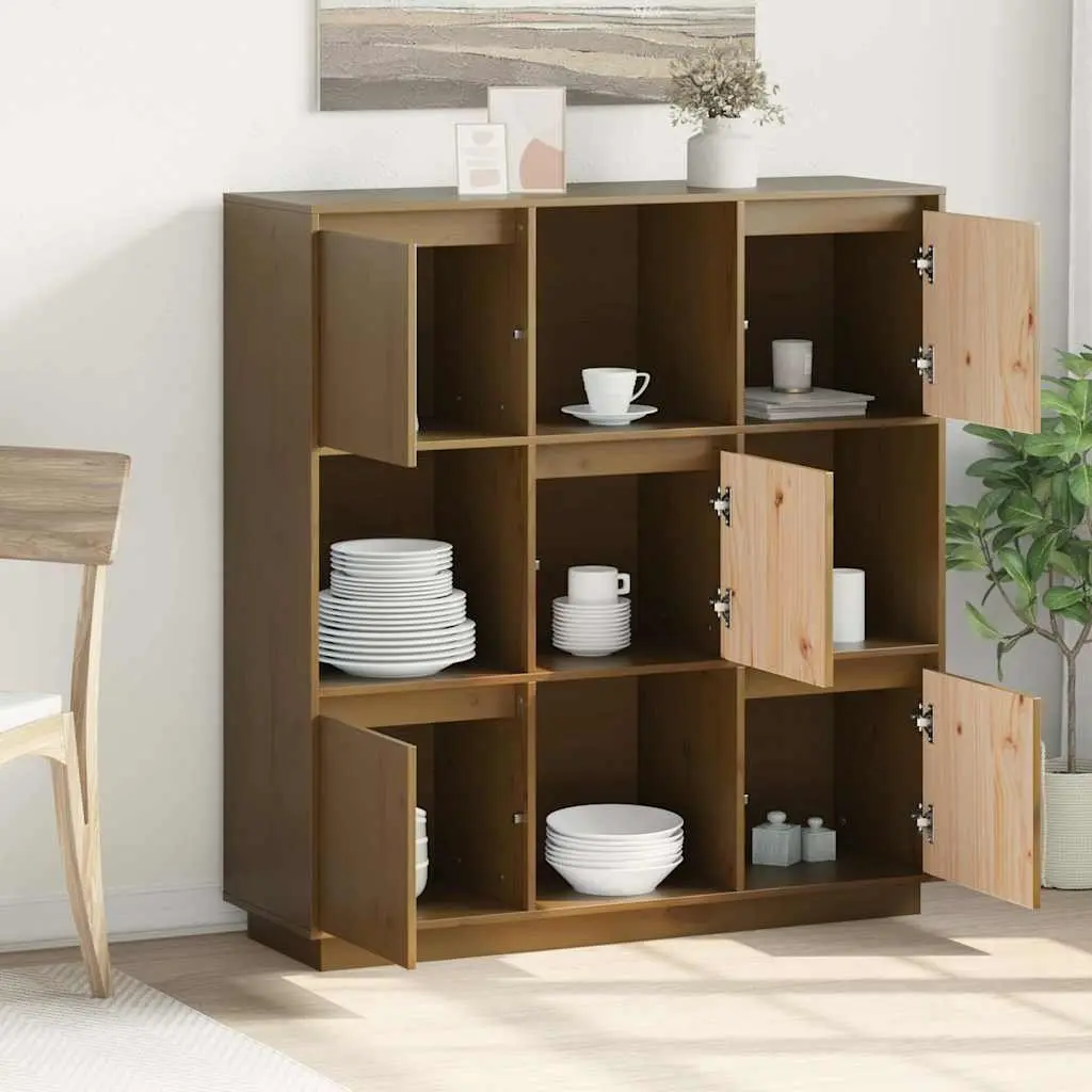 Solid Pine Highboard with Ample Storage Space