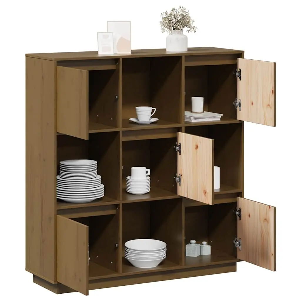 Solid Pine Highboard with Ample Storage Space