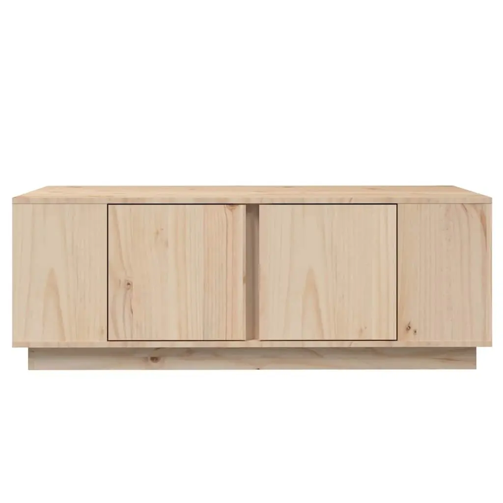 Coffee Table Solid Pine Wood Brown Storage Compartment 110 x 50 x 40 cm